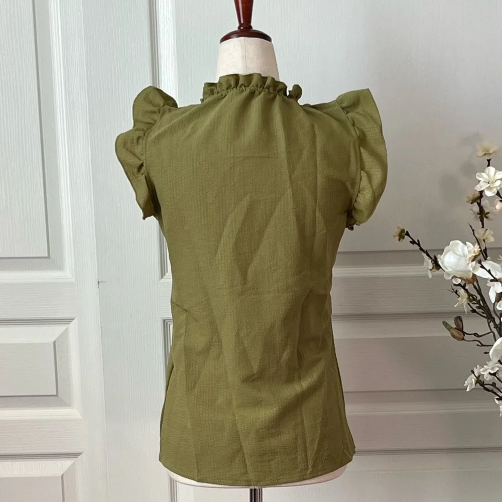 💚NWOT SHEIN Butterfly Sleeve Top - Picture 5 of 14